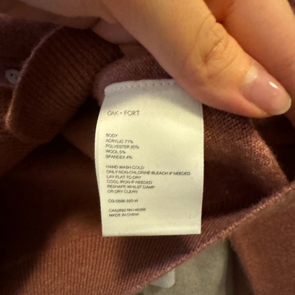 OAK+FORT - Pink Buttonup Sweater - Picture 4 of 4